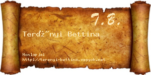 Terényi Bettina névjegykártya